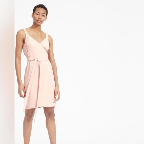 EVERLANE The Japanese GoWeave Tank Mini Wrap Dress‎ in Rose - Picture 1 of 13